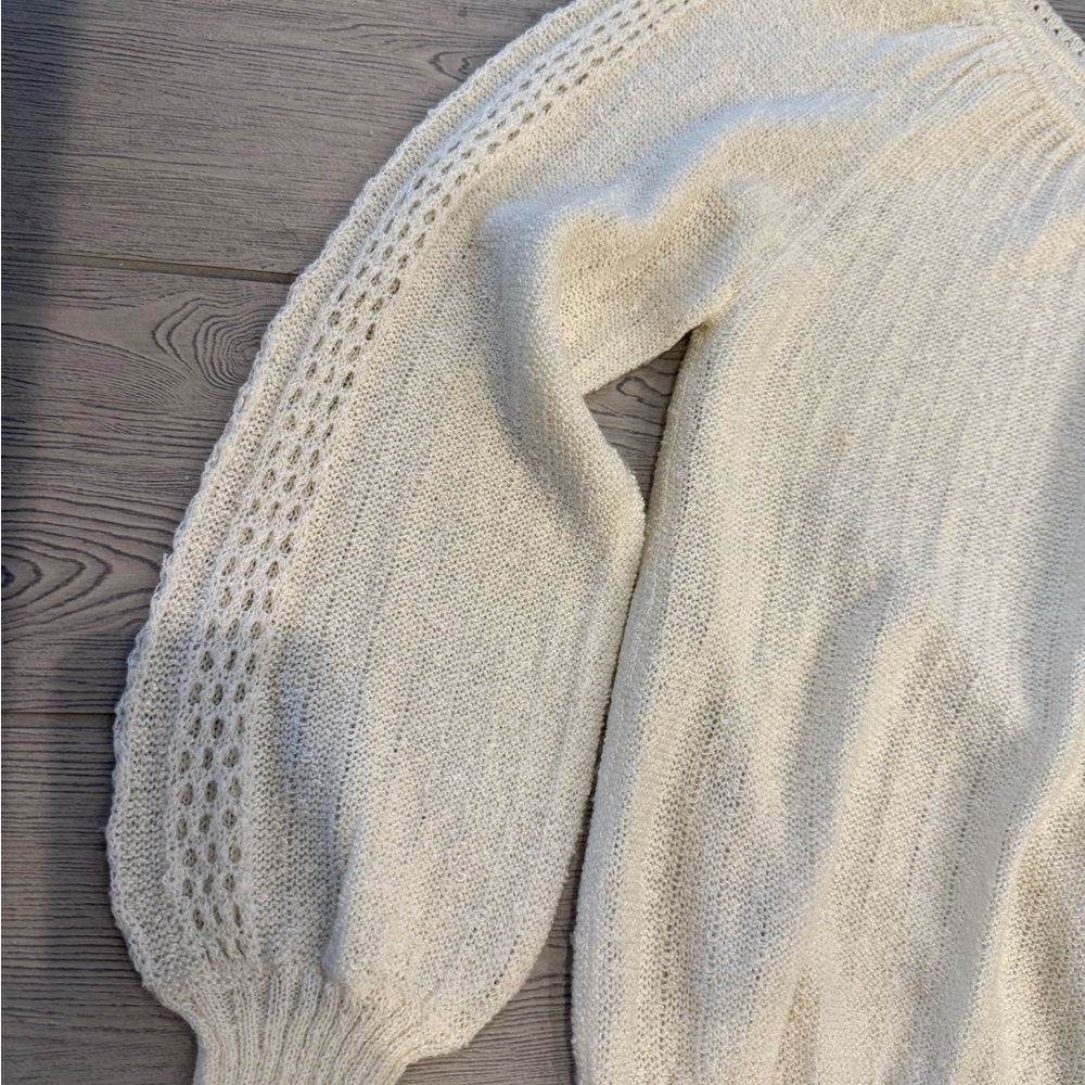 Marisa Christina Vintage Knit Puff Sleeve Sweater - Picture 4 of 10